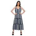 thumbnail image 1 of Moomaya Robe Longue Maxi pour Femmes en Coton Imprimé à Bretelles Spaghetti et Col en V, 1 of 6