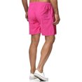 thumbnail image 4 of cllios Mens Shorts Solid Elastic Waist Mid Waist Loose Pockets Drawstring Short Pants, 4 of 4