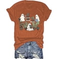 thumbnail image 1 of LUOGENLI T-shirts pour Femme pour Femmes T-Shirt à Lettres Imprimées Col Rond Décontracté Personnalité Mode T-Shirt à Manches Courtes T-shirts pour Femmes T-shirts Graphiques T-shirts Fête de la Saint-Patrick Orange P, 1 of 3
