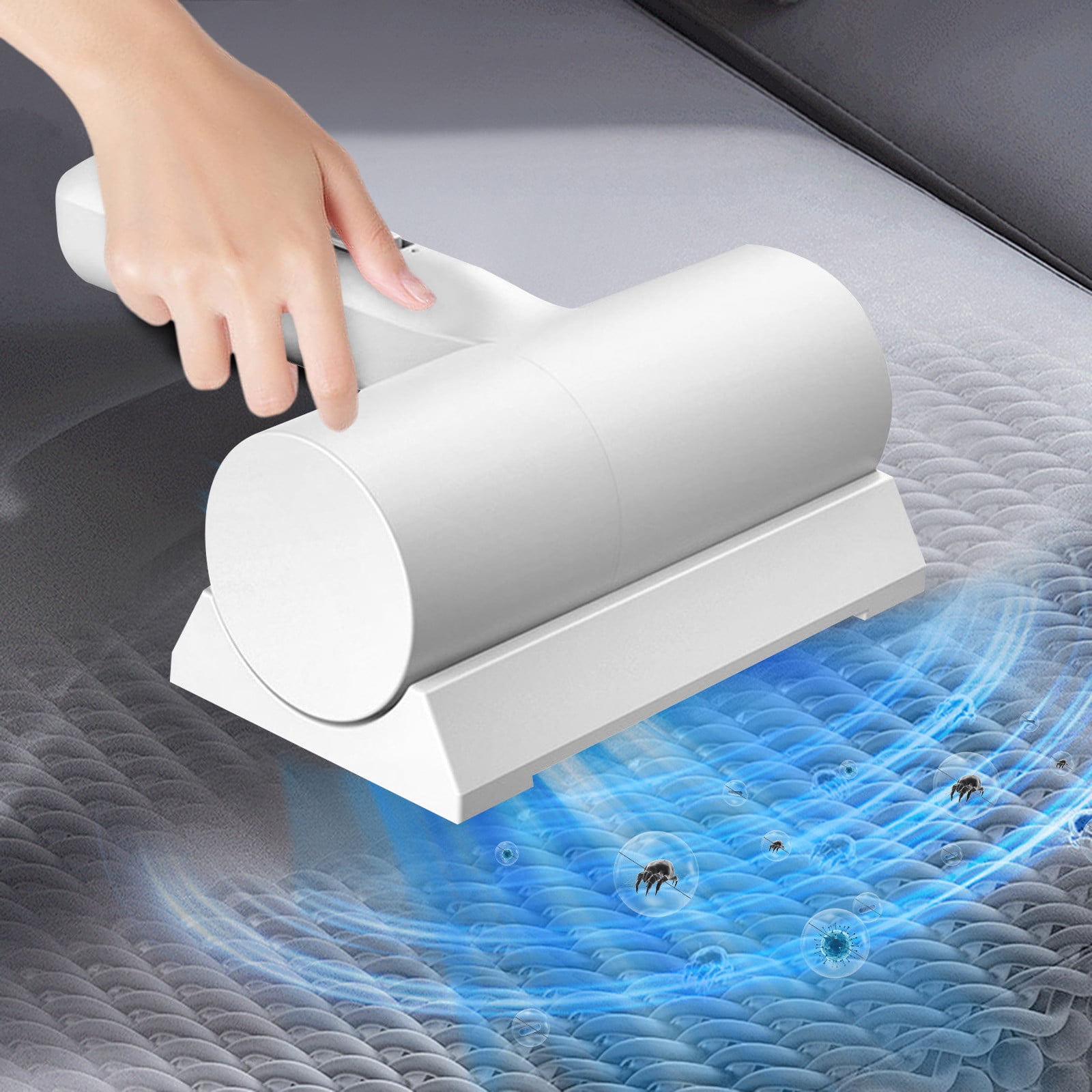 Bilqis Portable Bed Vacuum Cleaner, Handheld Deep Mattress Vacuum Cleaner Household High-Frequency Double Beat Vacuum Remover Cleaning Machine for Mattress