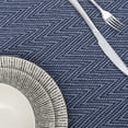 thumbnail image 3 of Thyme & Table 102" Rectangle Tablecloth, Blue Chevron, 3 of 4