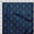 thumbnail image 3 of oneOone Polyester Lycra Navy Blue Fabric Floral & Paisley Block Sewing Craft Projects Fabric Prints By Yard 56 Inch Wide, 3 of 4