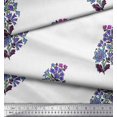 thumbnail image 2 of Soimoi Modal Satin Fabric Leaves & Floral Block Print Fabric by The Yard 42 Inch Wide, 2 of 3