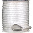 thumbnail image 3 of Attwood Marine Boat Anchor Rode 11724-1 Solid Braided; 100 Foot Length x 3/8 Inch Thickness; White; Multi-Filament Polypropylene; With Thimble, 3 of 4