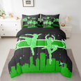 thumbnail image 2 of YST 7-Piece Ballet Dance Comforter Set, Black Green, Queen, 2 of 4