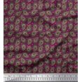 thumbnail image 1 of Soimoi Polyester Crepe Fabric Spiral & Paisley Printed Fabric 1 Yard 52 Inch Wide, 1 of 3