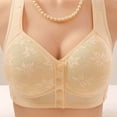 thumbnail image 3 of Cameland 3 Pack Bra for Women Bra for Seniors Front Closure Bras Wire-Free Front Button Closure Comfortable Bra, 3 of 8