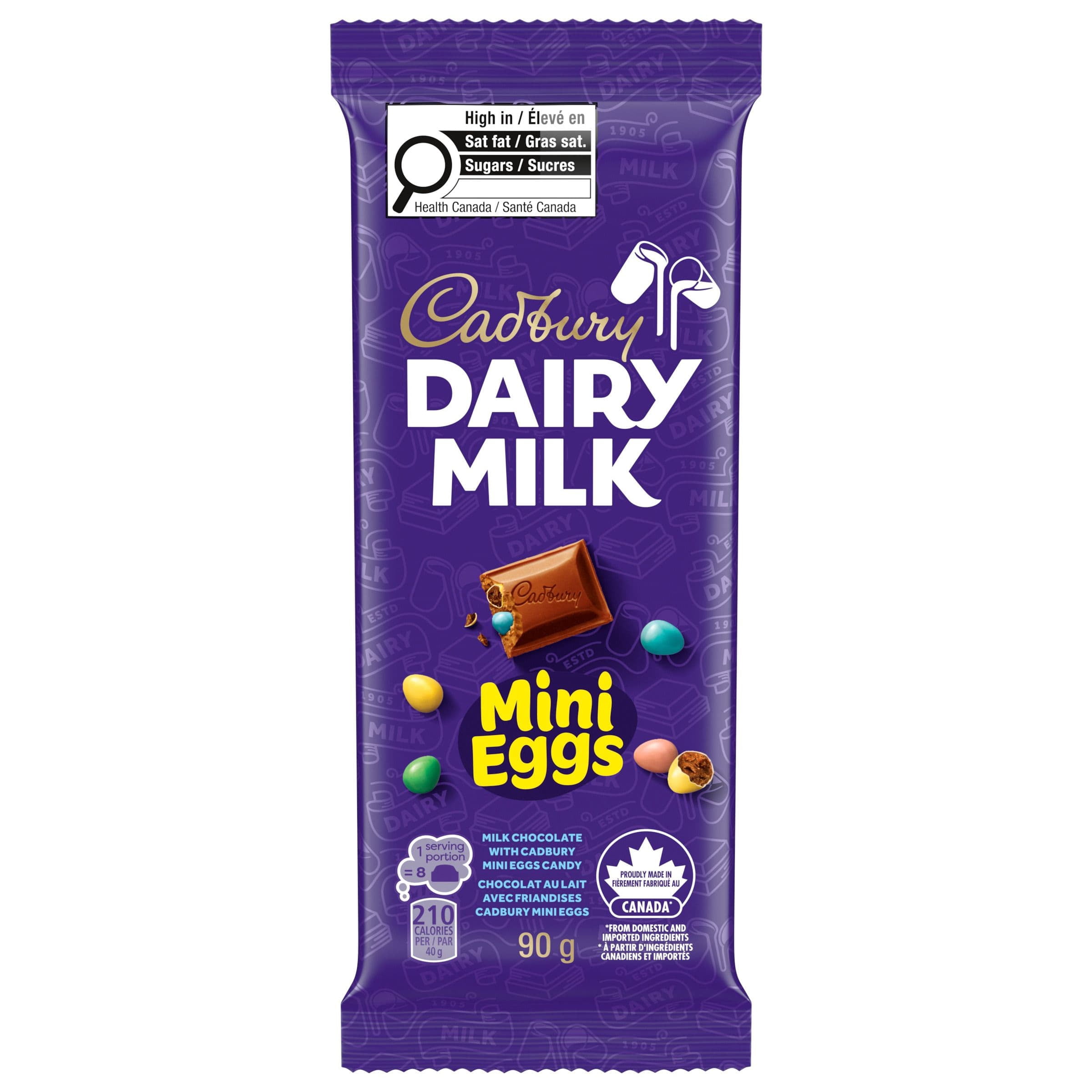 CADBURY DAIRY MILK Milk Chocolate Bar with Mini Eggs  Candy, CADBURY DAIRY MILK Milk Chocolate with CADBURY Mini Eggs, 90 g