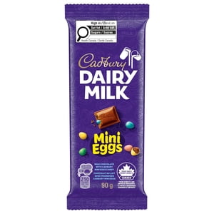 CADBURY DAIRY MILK Milk Chocolate Bar with Mini Eggs  Candy, CADBURY DAIRY MILK Milk Chocolate with CADBURY Mini Eggs, 90 g