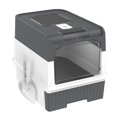thumbnail image 4 of Toilette pour Chat avec Capuchon, Toilette pour Chat Fermée Réutilisable Bac à Litière pour Chats Bac à Sable pour Chat Contenant Fournitures pour Animaux Litière pour Chaton Pot pour Animal Gris, 4 of 8