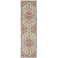 thumbnail image 1 of homeroots home decor 385588 2’ x 8’ Ivory and Pink Medallion Scatter Rug, 1 of 1