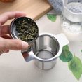 thumbnail image 3 of Tea Infuser with Lid Stainless Steel Coffee Herb Mesh Lid;Fine Mesh Coffee Filter Double Handle Loose Leaf Tea Strainer, 3 of 8