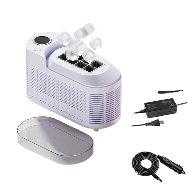 Portable Small Clear Ice Cubes Portable Ice Machine Compact Maker Ice Maker Charger For Home Camping Car Travel For Office RV B US Plug