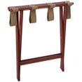 thumbnail image 2 of Wooden Mallet LR-MHTAN Deluxe Straight Leg Luggage Rack in Mahogany with Tan, 2 of 2