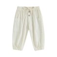 thumbnail image 1 of Faithtur Toddler Boys Casual Sports Pants Solid Color Drawstring Button Cargo Pants with Pockets, 1 of 8