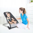 thumbnail image 4 of Gymax Transat Pliant pour Bébé Portable avec Dossier Respirant Aluminium Gris Foncé, 4 of 9