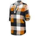thumbnail image 4 of EIMELI Chemise Décontractée en Coton à Manches Longues à Carreaux pour Femmes, Veste Slim pour Femmes, 4 of 6