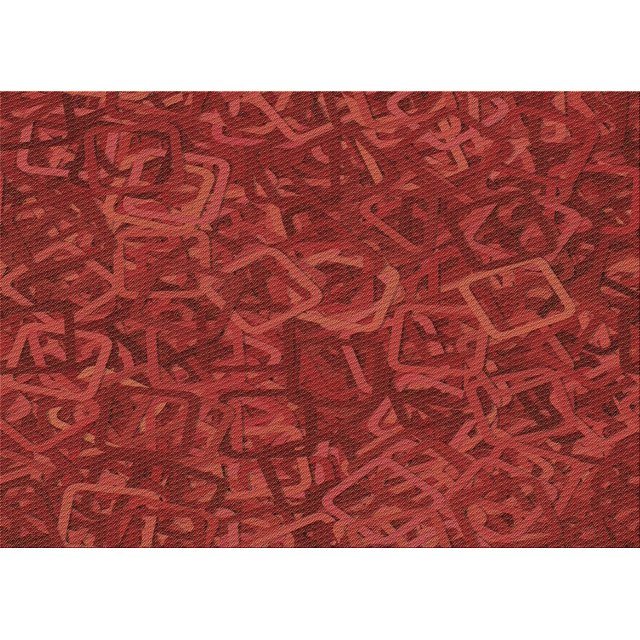 Ahgly Company Tapis Rectangulaire Lavable en Machine Intérieur Transitionnel Rouge Lave, 8 Pieds x 10 Pieds