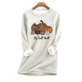 thumbnail image 1 of T-shirts pour Femmes Mode Décontractée à Manches Longues Blouses et Chemises à Col Rond Chandail à Col Rond pour Femmes en Liquidation, 1 of 3