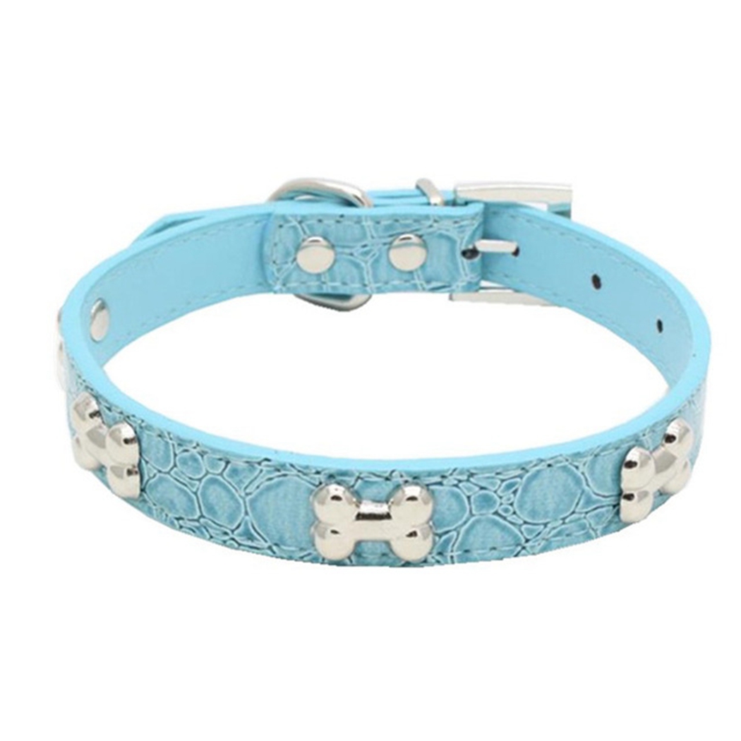 Collier pour Animal de Compagnie Mode Os en Métal Collier pour Chien Ajustable Collier pour Chat Collier pour Chiot