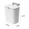 thumbnail image 3 of LSLJS Hanging Trash Can with Lid, Kitchen Cabinet Door Hanging Trash Can Cover Cabinet Trash Can Door Hanging Trash Can Under Sink Door Trash Can RV Bathroom (White), Kitchen Trash Can, 3 of 9