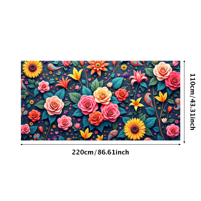 Floral Backdrop Banner Daisies Decoration for Wedding Party Supplies Event Background Photography Spring Summer Decor Celebration