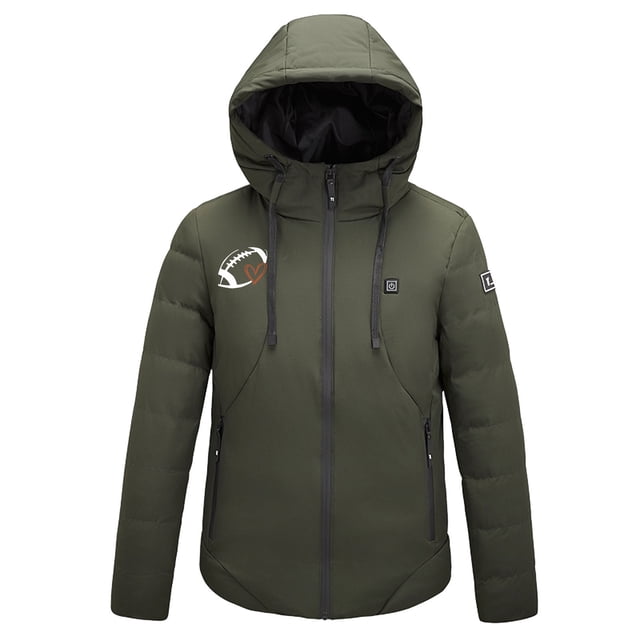 Penkiiy Heated Jackets for Women Men USB Intelligent Constant Temperature Heated Windproof Plus Size Men And Women Winter 4 Heated Jacket Coat M Army Green