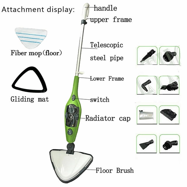 10-in-1 Steam Mop: All-Purpose Floor Cleaner for Hardwood, Tile, Carpet, and Windows