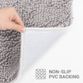 thumbnail image 4 of Hitime Soft Chenille Bath Rug Mat 16x24 Quick Dry Machine Washable Bathroom Runner - Ultra Absorbent Non-Slip Backing - Light Grey, 4 of 10