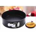 thumbnail image 2 of GROWTH TANK Nonstick Springform Cake Pan Cheesecake Pan Bakeware Loose Base Cake Baking Tin Black Round 22x7cm, 2 of 8