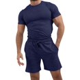 thumbnail image 2 of Men’s Summer 2-Piece Beach Short Sleeve Shirts & Shorts Pants Sets, 2 of 7
