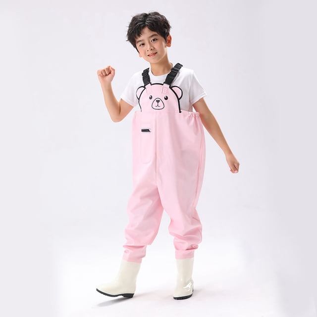 Kids Chest Waders Youth Fishing Waders For Toddler Children Waders With Boots Attached