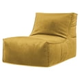thumbnail image 1 of Fauteuil poire Gouchee Home Rock Velvet Moutarde – Velours polyester de qualité adapté aux adultes et aux adolescents, siège léger et portable pour dortoir ou salon, 1 of 5