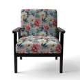 thumbnail image 4 of Designart "Carreaux pour Clans Contemporains" Chaise d'Appoint Rembourrée à Pois Roses - Fauteuil Moderne pour Chambre, 4 of 7