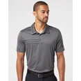 thumbnail image 1 of Adidas Mens 3-Stripes Chest Polo, S, Grey FiveBlack, 1 of 2