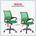 thumbnail image 3 of BestOffice Ergonomic Mesh Office Chair, Modern Executive Rolling Task Chair with Lumbar Support, Adjustable Stool Design, Green, 3 of 7
