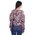 thumbnail image 4 of Moomaya Cold Shoulder Tops Shirts For Women Button Down Long Ruffle Sleeve Top, 4 of 4