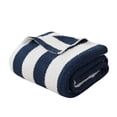 thumbnail image 2 of Mainstays Cozy Throw Navy Stripe, 2 of 8