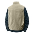thumbnail image 4 of LNWUY Men's Work Vest Solid Color Standing Collar Multiple Pockets Outdoor Utility Vest Photography and Sports Jacket Coat Yellow L, 4 of 8