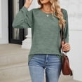 thumbnail image 4 of Timegard Hauts pour Femmes Col Rond Manches Longues T-Shirts de Couleur Unie Chic Décontracté Amples Chauds Hauts Automne, 4 of 7