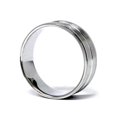 thumbnail image 3 of Men's 8mm Platinum Satin Wedding Band Bands Mens Rings, 3 of 3