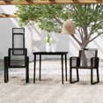 thumbnail image 1 of vidaXL 3 Piece Garden Dining Set Black, 1 of 4