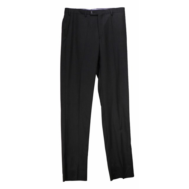 Vigano Men's Charcoal Wool Dress Pant - 36 Inches