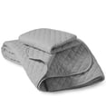 thumbnail image 2 of Bare Home Ensemble de Courtepointe - 2 Pcs - Couvre-Lit Matelassé à Losanges - Lit Simple/simple TG, Gris Pâle, 2 of 4