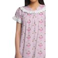 thumbnail image 2 of Moomaya Chemise de Nuit en Coton Imprimée pour Femmes à Manches Courtes, 2 of 5