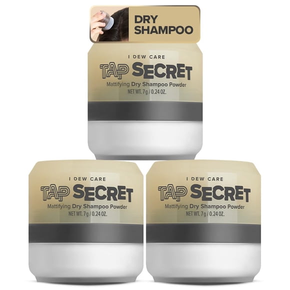I DEW CARE Dry Shampoo - Tap Secret Trio Gift set | Instantly Refresh Hair with Black Ginseng, Non-aerosol, Benzene-free,Powder, Fuller Looking Hair, No White Cast, Kbeauty, Mother's