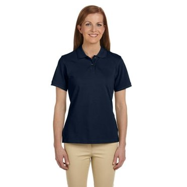 Harriton Polo à Manches Courtes en Piqué de Coton Filé à l'Anneau pour Femmes 6 oz