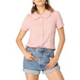 thumbnail image 1 of INSPIRE CHIC Chemise Douce pour Femme Vintage à Col Poupée Doux Boutonnée, 1 of 4