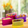 thumbnail image 2 of Tupperware Rectangular Container, Plastic, Multicolour, 210ml - Set of 4, Multicolor, 2 of 4