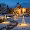 thumbnail image 4 of Bwiyojiz Home Decor Christmas Decorations Holiday Products LED Solar Lights Tree Warm Color Colored Light Two Options 8 Lighting Modes Decoration Outdoor Garden Patio 1pcs, Gifts for Mom, Green, 4 of 9